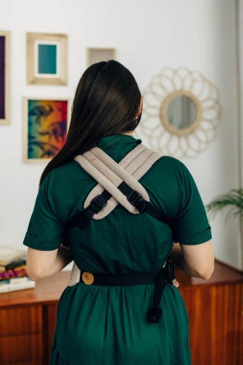 Nosidełko LennyLight z tkaniny skośno-krzyżowej, 100% bawełna , rozmiar standard - PEANUT BUTTER