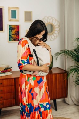 Nosidełko LennyLight z tkaniny skośno-krzyżowej (55% bawełna, 45% len), rozmiar standard - MARZIPAN