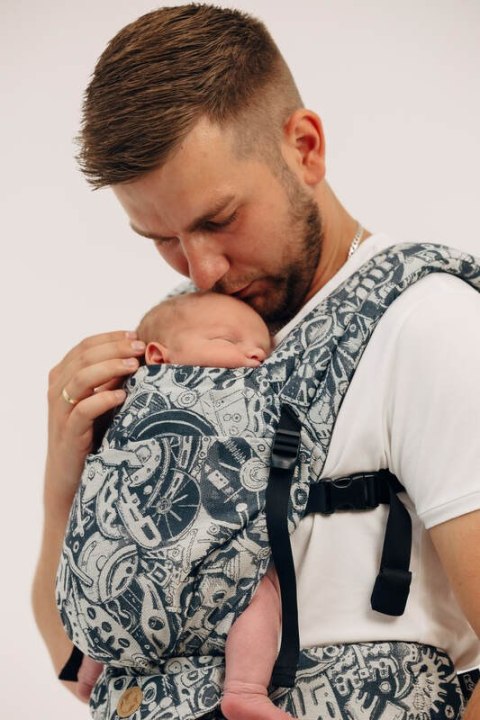 Nosidełko LennyLight z tkaniny żakardowej 100% bawełna , rozmiar standard - CLOCKWORK - FIX IT