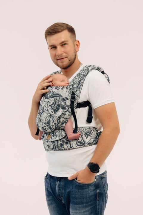 Nosidełko LennyLight z tkaniny żakardowej 100% bawełna , rozmiar standard - CLOCKWORK - FIX IT