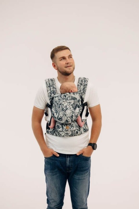 Nosidełko LennyLight z tkaniny żakardowej 100% bawełna , rozmiar standard - CLOCKWORK - FIX IT