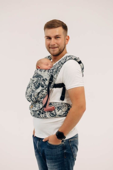 Nosidełko LennyLight z tkaniny żakardowej 100% bawełna , rozmiar standard - CLOCKWORK - FIX IT