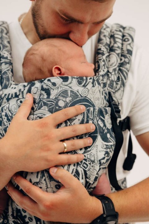 Nosidełko LennyLight z tkaniny żakardowej 100% bawełna , rozmiar standard - CLOCKWORK - FIX IT