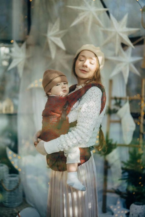 Nosidełko LennyLight z tkaniny żakardowej 100% bawełna , rozmiar standard - INFINITY - GERDA