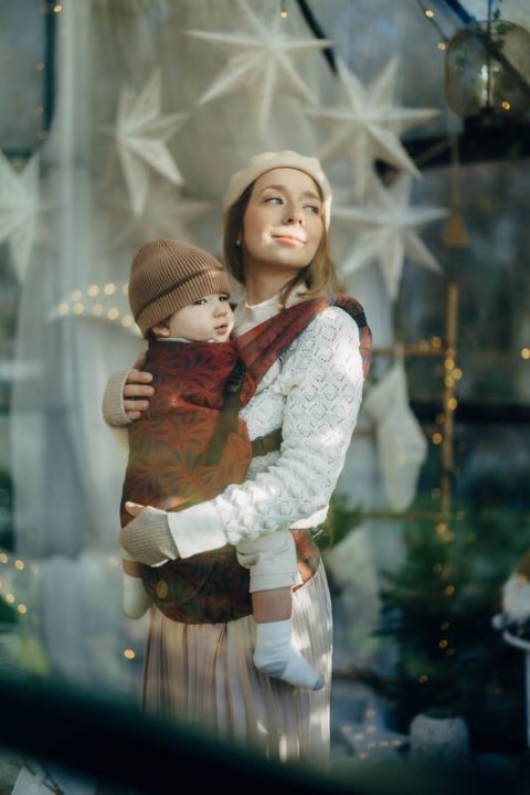 Nosidełko LennyLight z tkaniny żakardowej 100% bawełna , rozmiar standard - INFINITY - GERDA