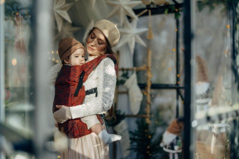 Nosidełko LennyLight z tkaniny żakardowej 100% bawełna , rozmiar standard - INFINITY - GERDA