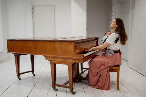 Nosidełko LennyLight z tkaniny żakardowej 100% bawełna , rozmiar standard - MELODY - POLONAISE