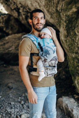 Nosidełko LennyLight z tkaniny żakardowej 100% bawełna , rozmiar standard - PARK JURAJSKI - FOSSIL