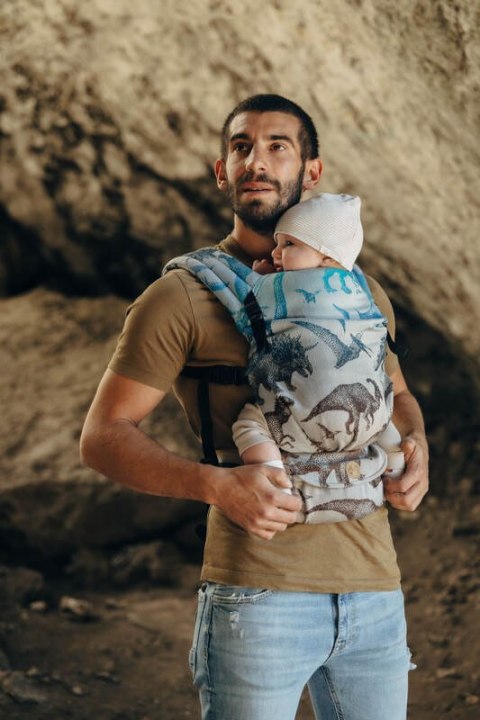 Nosidełko LennyLight z tkaniny żakardowej 100% bawełna , rozmiar standard - PARK JURAJSKI - FOSSIL