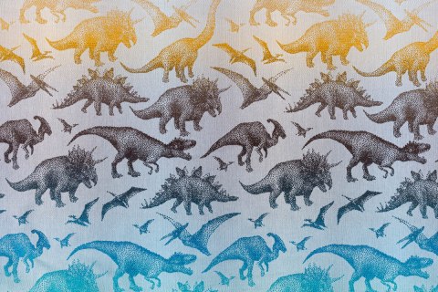 Nosidełko LennyLight z tkaniny żakardowej 100% bawełna , rozmiar standard - PARK JURAJSKI - FOSSIL