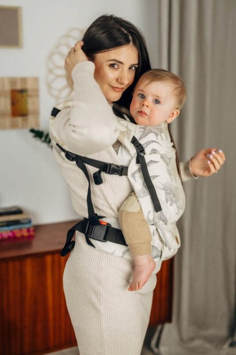 Nosidełko LennyLight z tkaniny żakardowej 100% bawełna , rozmiar standard - PARK JURAJSKI - ICE DESERT