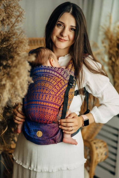 Nosidełko LennyLight z tkaniny żakardowej 100% bawełna , rozmiar standard - PAWI OGON - BOLERO