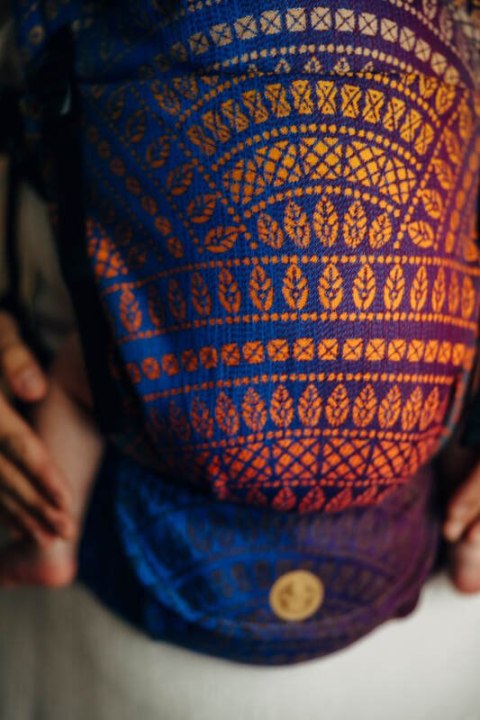 Nosidełko LennyLight z tkaniny żakardowej 100% bawełna , rozmiar standard - PAWI OGON - BOLERO