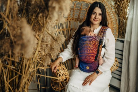 Nosidełko LennyLight z tkaniny żakardowej 100% bawełna , rozmiar standard - PAWI OGON - BOLERO