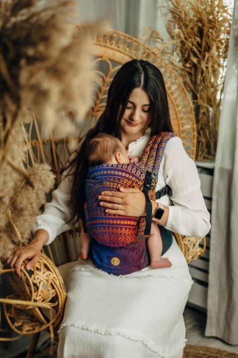 Nosidełko LennyLight z tkaniny żakardowej 100% bawełna , rozmiar standard - PAWI OGON - BOLERO