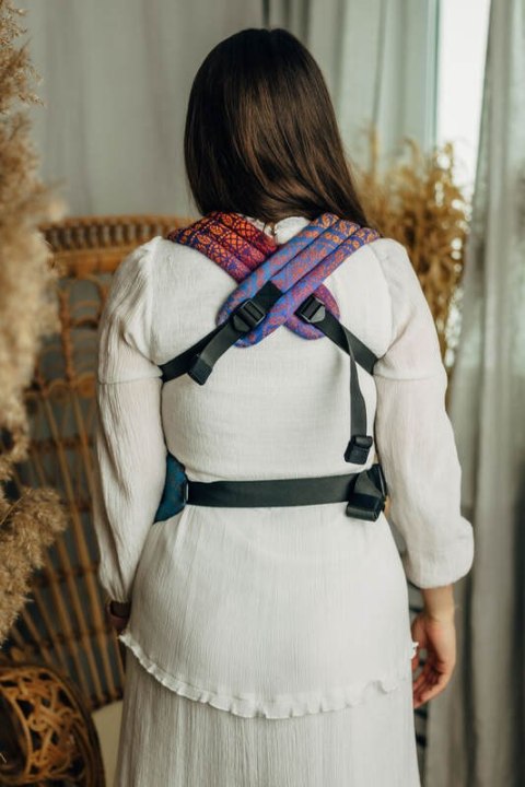 Nosidełko LennyLight z tkaniny żakardowej 100% bawełna , rozmiar standard - PAWI OGON - BOLERO