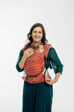 Nosidełko LennyLight z tkaniny żakardowej 100% bawełna , rozmiar standard - PAWI OGON - HOLIDAY