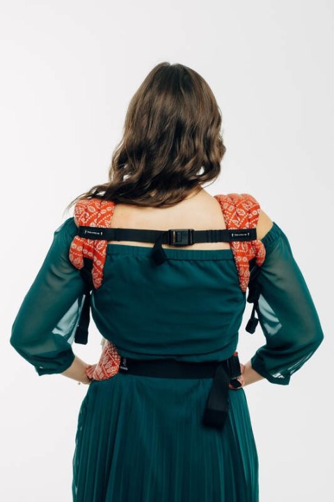 Nosidełko LennyLight z tkaniny żakardowej 100% bawełna , rozmiar standard - PAWI OGON - HOLIDAY