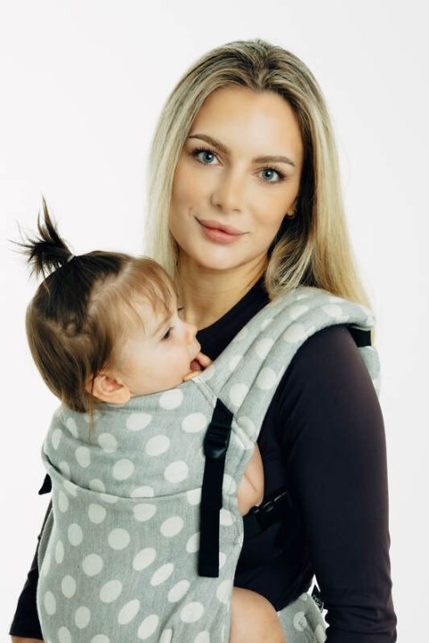 Nosidełko LennyLight z tkaniny żakardowej 100% bawełna , rozmiar standard - POLKA DOTS - PLOP