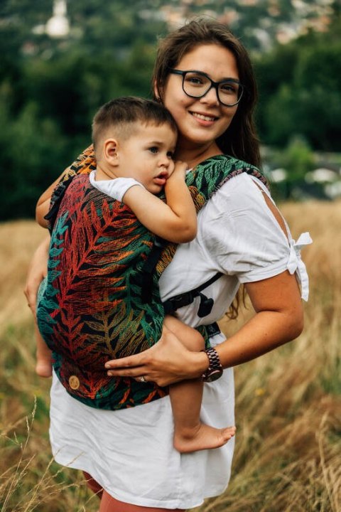 Nosidełko LennyLight z tkaniny żakardowej 100% bawełna , rozmiar standard - RAINFOREST - DIVERSE