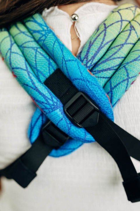 Nosidełko LennyLight z tkaniny żakardowej 100% bawełna , rozmiar standard - TĘCZOWY LOTOS
