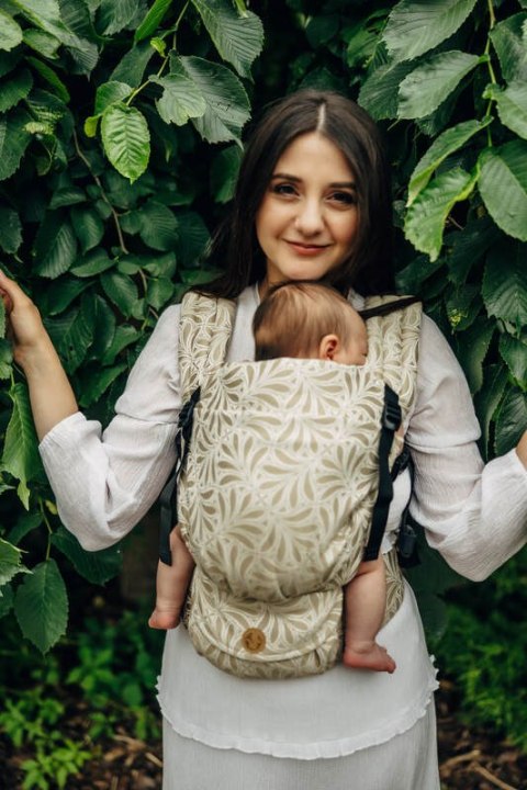 Nosidełko LennyLight z tkaniny żakardowej 50% bawełna, 50% wiskoza bambusowa , rozmiar standard - INFINITY - GOLDEN HOUR