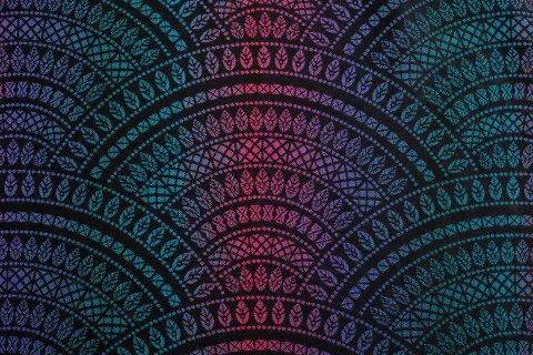 Nosidełko LennyLight z tkaniny żakardowej 60% bawełna, 28% wełna merino, 8% jedwab, 4% kaszmir , rozmiar standard, PAWI OGON - C