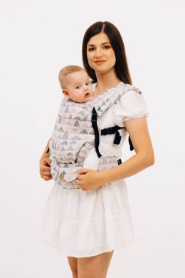 Nosidełko LennyLight z tkaniny żakardowej 61% bawełna, 39% wiskoza bambusowa , rozmiar standard - EAGLE ROCKS - PEAK