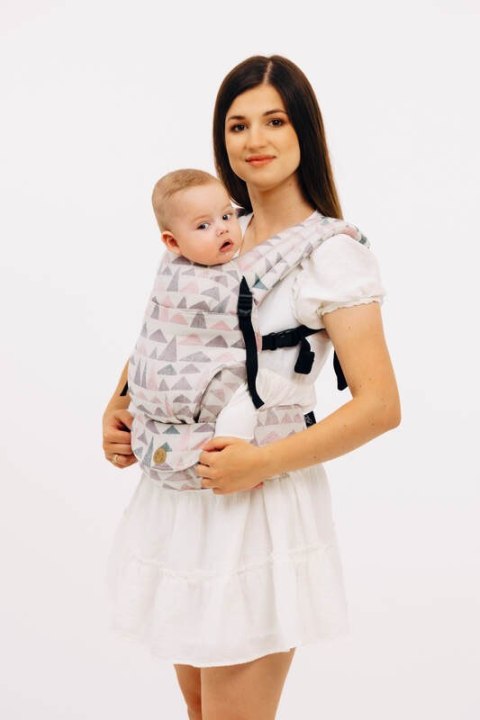 Nosidełko LennyLight z tkaniny żakardowej 61% bawełna, 39% wiskoza bambusowa , rozmiar standard - EAGLE ROCKS - PEAK