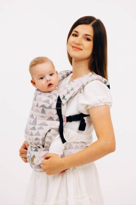 Nosidełko LennyLight z tkaniny żakardowej 61% bawełna, 39% wiskoza bambusowa , rozmiar standard - EAGLE ROCKS - PEAK