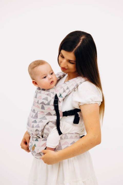 Nosidełko LennyLight z tkaniny żakardowej 61% bawełna, 39% wiskoza bambusowa , rozmiar standard - EAGLE ROCKS - PEAK