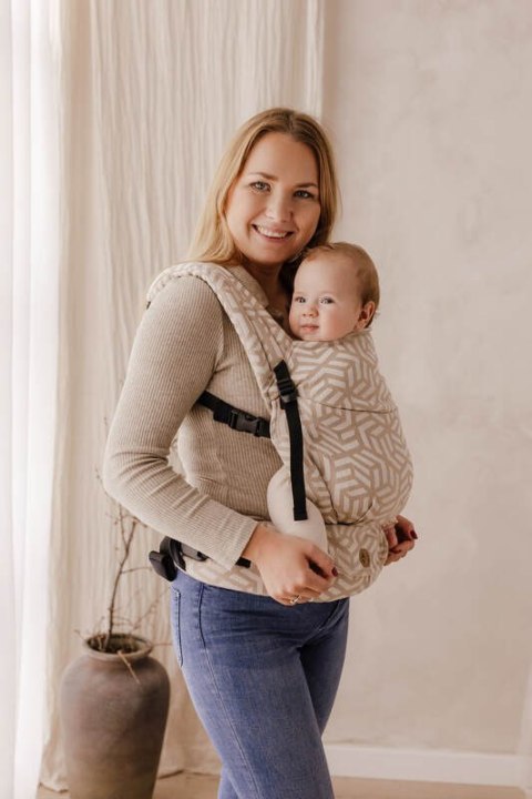 Nosidełko LennyLight z tkaniny żakardowej (62% bawełna, 38% wiskoza bambusowa), rozmiar standard - TETRIS - PRESTO