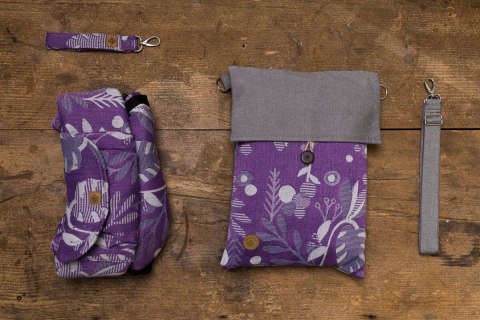 Nosidełko LennyLight z tkaniny żakardowej, rozmiar standard (39% wełna merino, 28% bawełna czesana, 23% len, 10% jedwab tussah) 