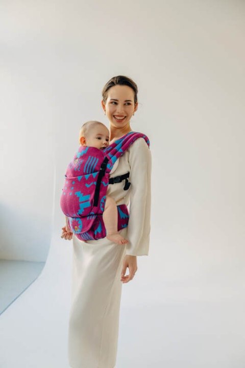 Nosidełko LennyLight z tkaniny żakardowej, rozmiar standard (56% wełna merino, 27% bawełna czesana, 17% jedwab noil) - EKSPERYME