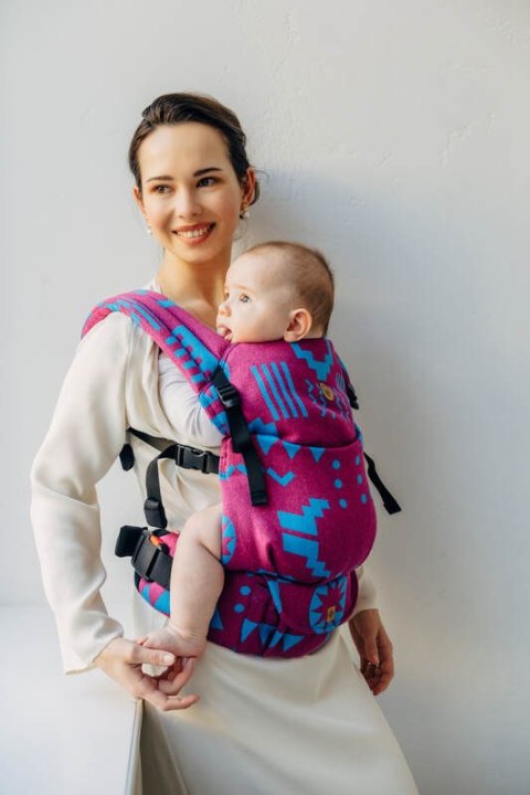 Nosidełko LennyLight z tkaniny żakardowej, rozmiar standard (56% wełna merino, 27% bawełna czesana, 17% jedwab noil) - EKSPERYME