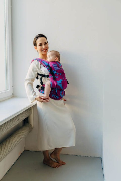 Nosidełko LennyLight z tkaniny żakardowej, rozmiar standard (56% wełna merino, 27% bawełna czesana, 17% jedwab noil) - EKSPERYME