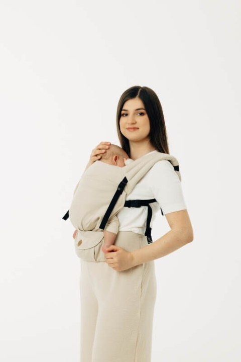 Nosidełko LennyLight z tkaniny skośno-krzyżowej (58% bawełna, 42% wiskoza bambusowa), rozmiar standard - TRACK