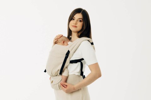 Nosidełko LennyLight z tkaniny skośno-krzyżowej (58% bawełna, 42% wiskoza bambusowa), rozmiar standard - TRACK