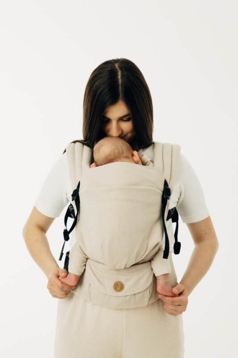 Nosidełko LennyLight z tkaniny skośno-krzyżowej (58% bawełna, 42% wiskoza bambusowa), rozmiar standard - TRACK