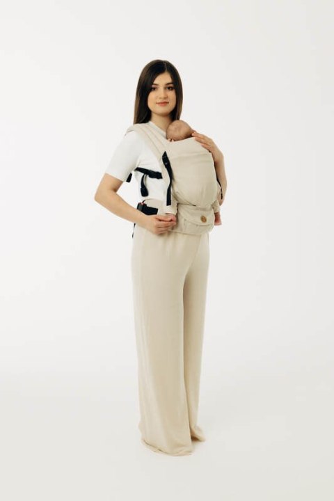 Nosidełko LennyLight z tkaniny skośno-krzyżowej (58% bawełna, 42% wiskoza bambusowa), rozmiar standard - TRACK