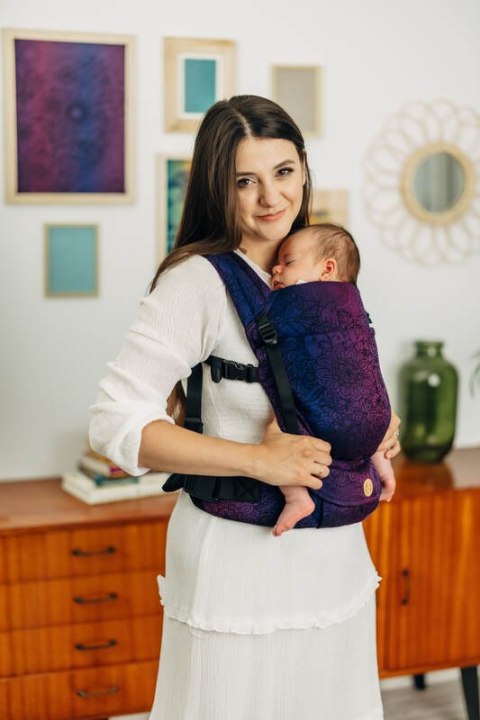 Nosidełko LennyLight z tkaniny żakardowej 100% bawełna , rozmiar standard - DZIKIE WINO - BOUQUET