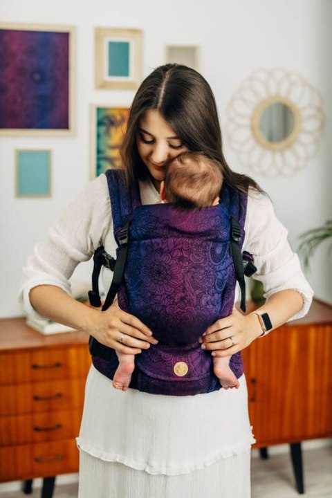 Nosidełko LennyLight z tkaniny żakardowej 100% bawełna , rozmiar standard - DZIKIE WINO - BOUQUET