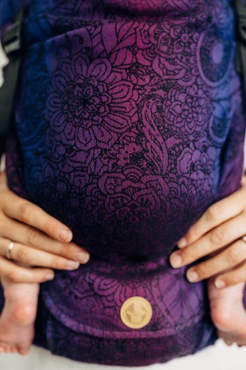 Nosidełko LennyLight z tkaniny żakardowej 100% bawełna , rozmiar standard - DZIKIE WINO - BOUQUET