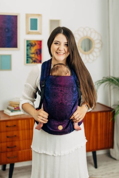 Nosidełko LennyLight z tkaniny żakardowej 100% bawełna , rozmiar standard - DZIKIE WINO - BOUQUET