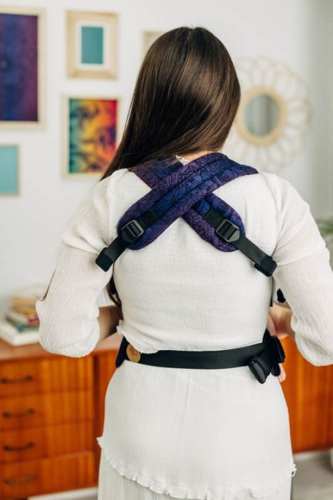 Nosidełko LennyLight z tkaniny żakardowej 100% bawełna , rozmiar standard - DZIKIE WINO - BOUQUET