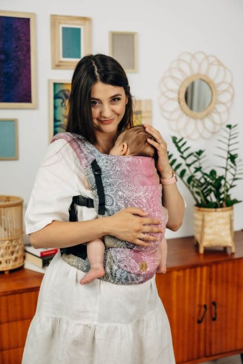 Nosidełko LennyLight z tkaniny żakardowej 100% bawełna , rozmiar standard - DZIKIE WINO - VINEYARD