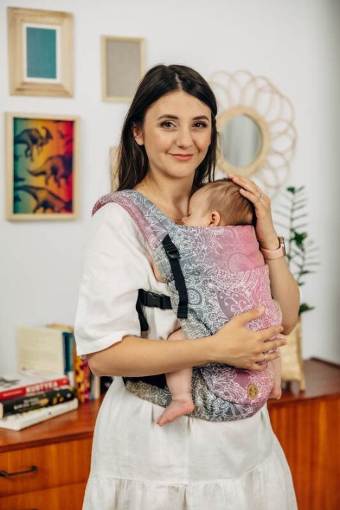 Nosidełko LennyLight z tkaniny żakardowej 100% bawełna , rozmiar standard - DZIKIE WINO - VINEYARD