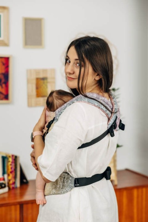 Nosidełko LennyLight z tkaniny żakardowej 100% bawełna , rozmiar standard - DZIKIE WINO - VINEYARD