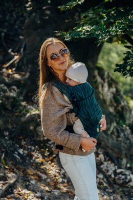 Nosidełko LennyLight z tkaniny żakardowej (63% bawełna, 37% wełna merino), rozmiar standard - ZEBRA - SAVANNA