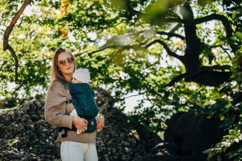 Nosidełko LennyLight z tkaniny żakardowej (63% bawełna, 37% wełna merino), rozmiar standard - ZEBRA - SAVANNA